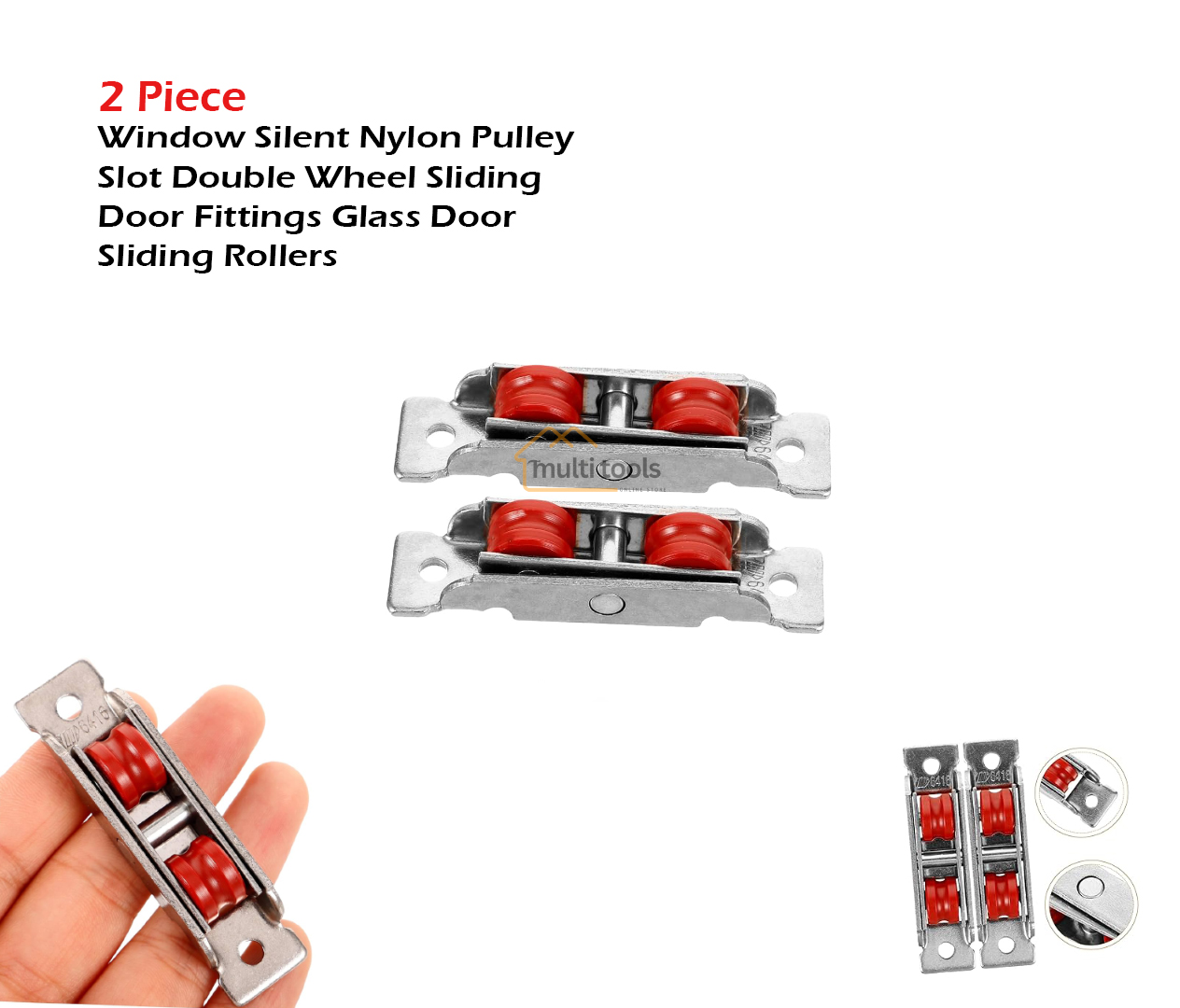 2 Pecs Window Silent Nylon Pulley Slot Double Wheel Sliding Door Fittings Glass Door Sliding Rollers